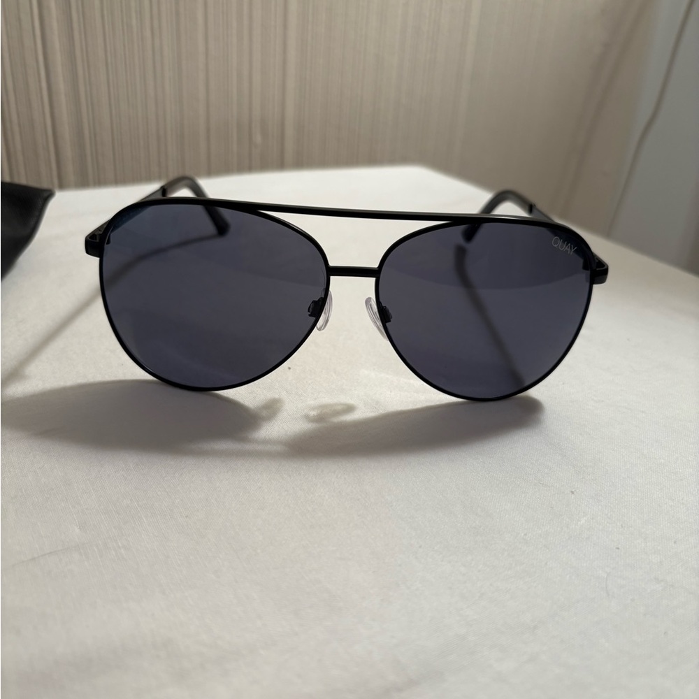 Quay Australia Black Aviator Sunglasses